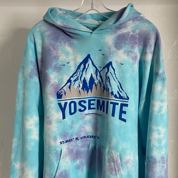 BOWERY SUPPLY CO. Cozy YOSEMITE Themed HOODIE SWEATSHIRT Shacket Size Medium - Picture 4 of 5